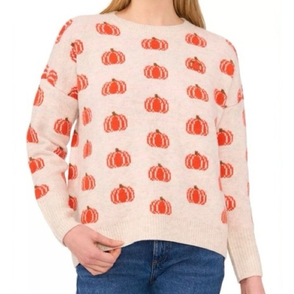 Vince Camuto Women's Pumpkin Halloween Sweater Cozy‎ Ultra-Soft Size XL New Top